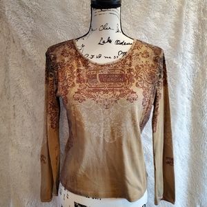 SKINNY MINNIE Graphic Top  - Large